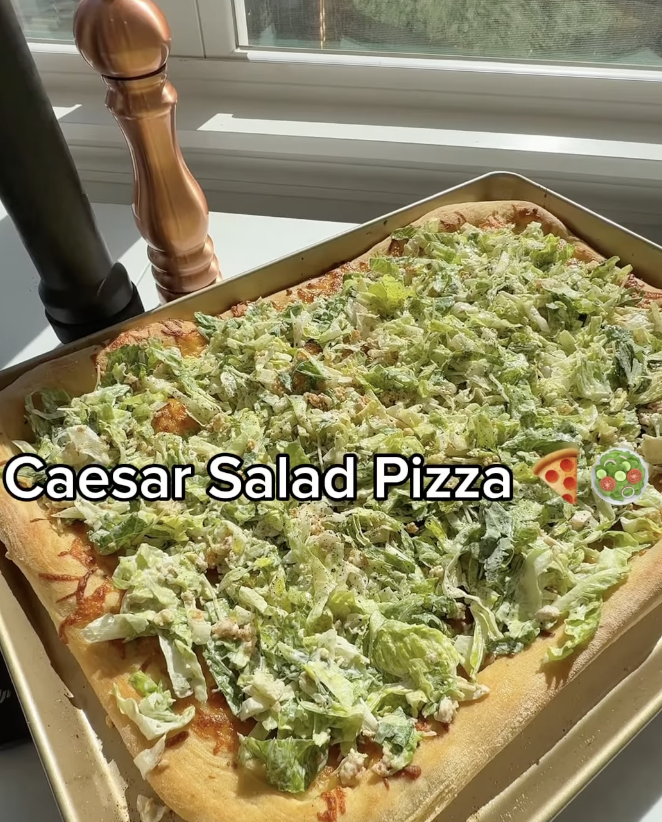 Chicken Caesar Salad Pizza