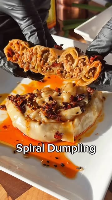 Crispy Spiral Dumplings