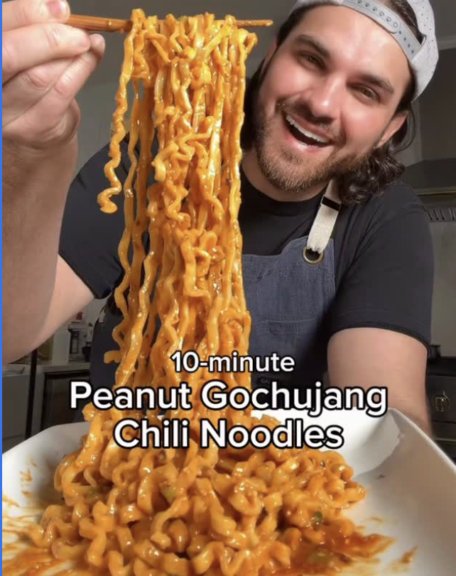 creamy gochujang chili noodles