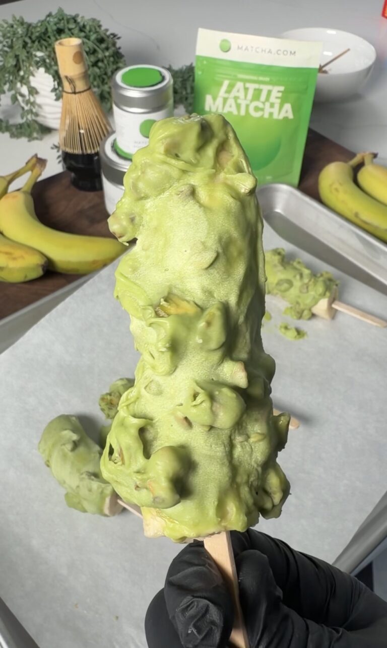 Matcha Chocolate Covered Bananas