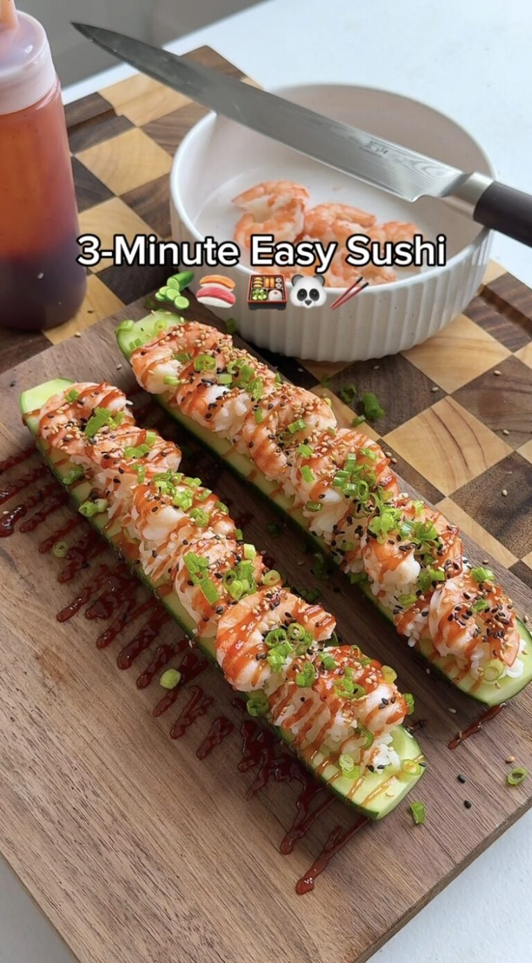 Cucumber Shrimp Sushi Boats